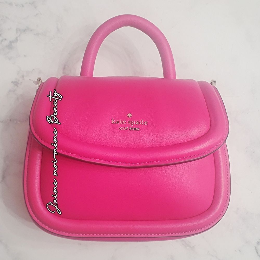 Kate Spade Hot Pink Puffy Bag (Deep Hibiscus)